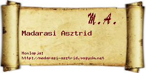 Madarasi Asztrid névjegykártya